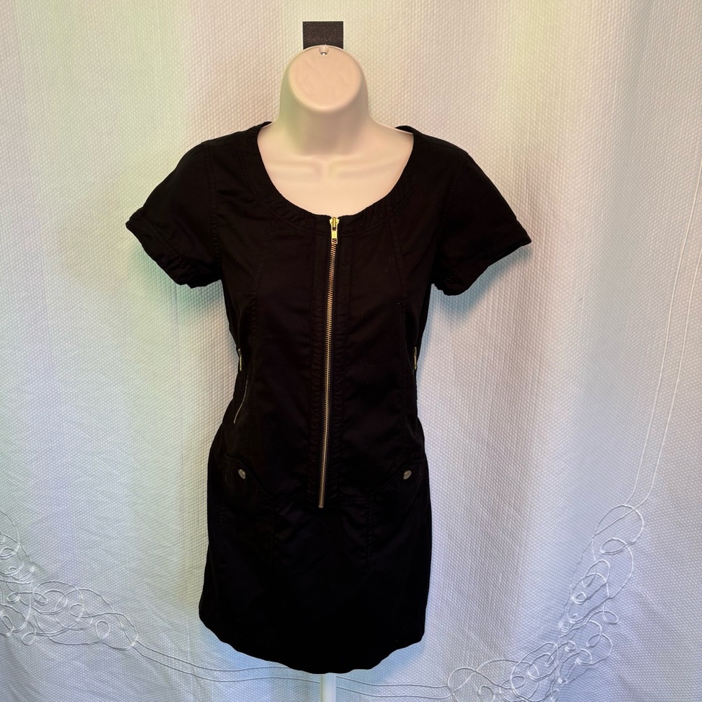 French Connection Black Mini Dress with Zipper size 2